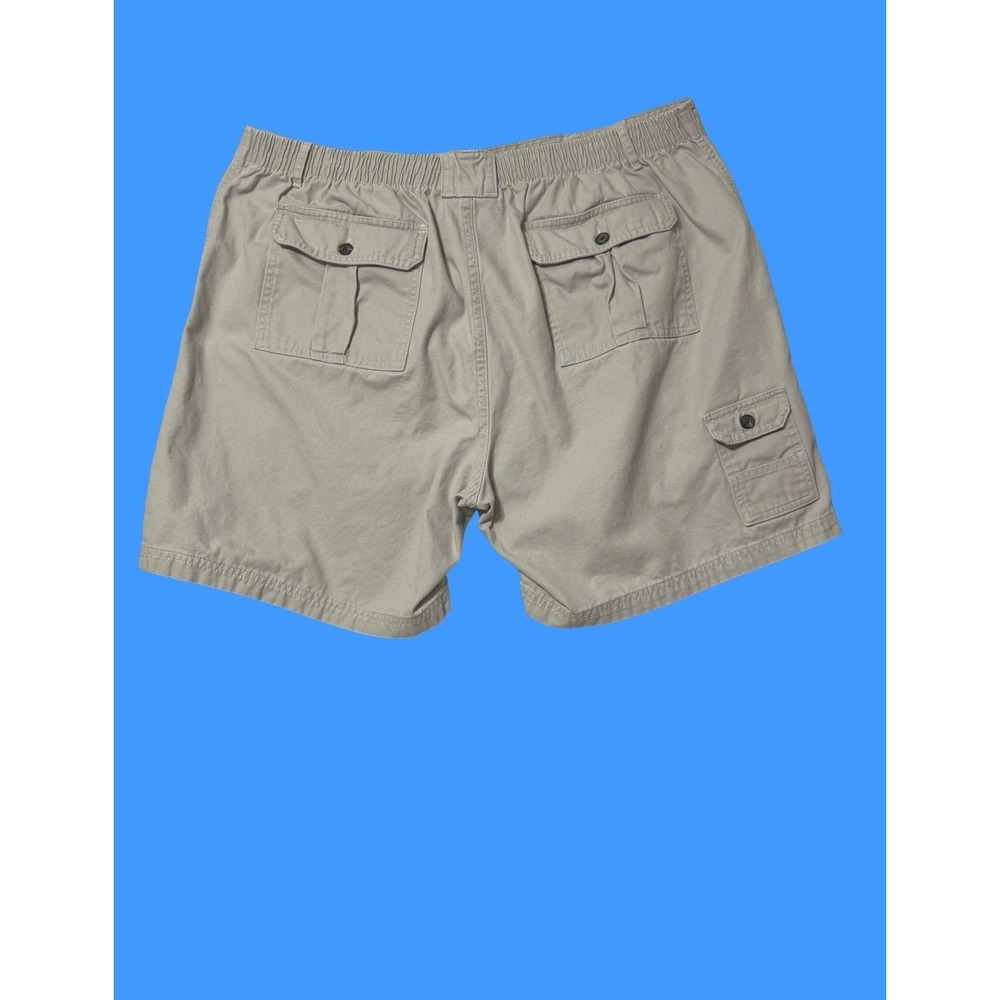 RedHead Mens 44 Khaki Cotton Canvas Cargo Shorts Elastic Waist Tan Hiking - Picture 5 of 8
